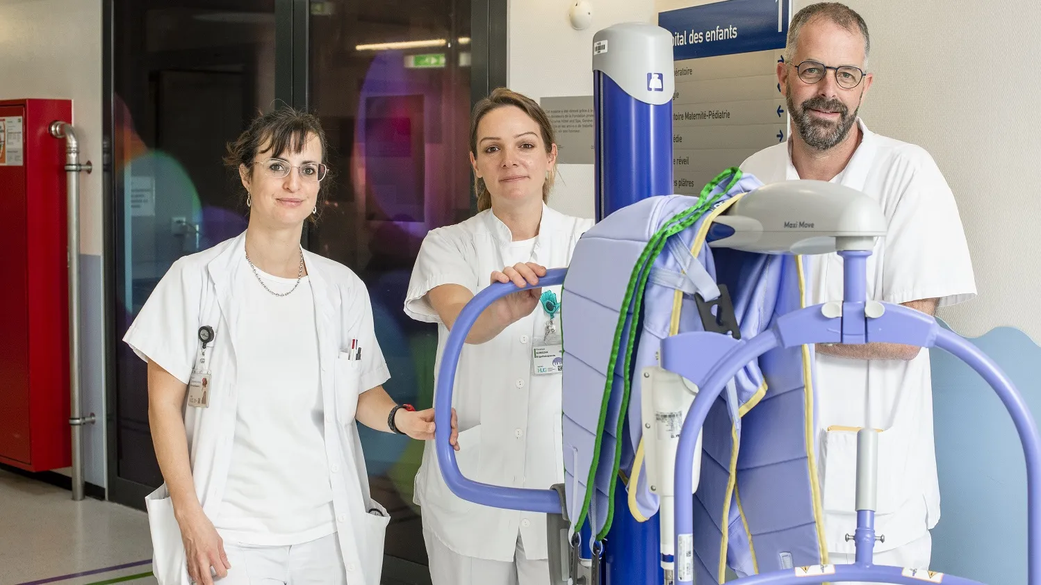 équipe mobile couloir