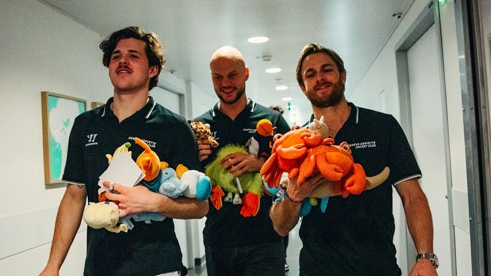 Visite des joueurs du GSHC