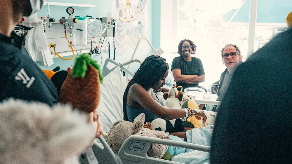 Visite des joueurs du GSHC