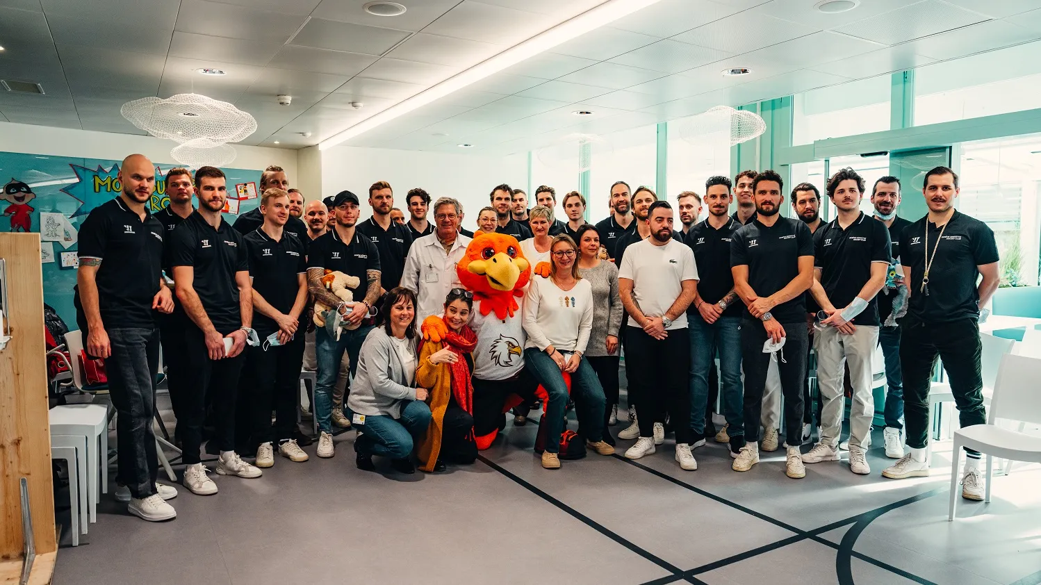 Visite des joueurs du GSHC