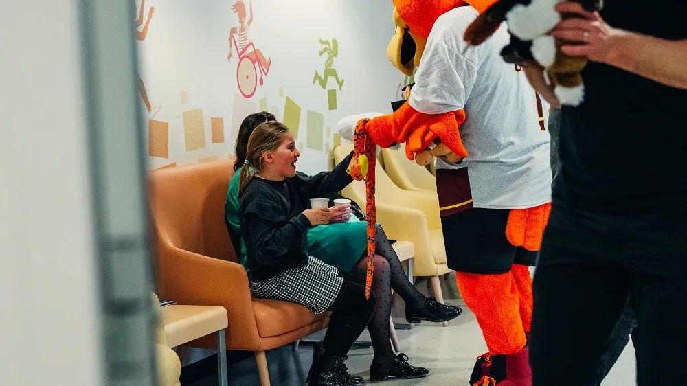 Visite des joueurs du GSHC