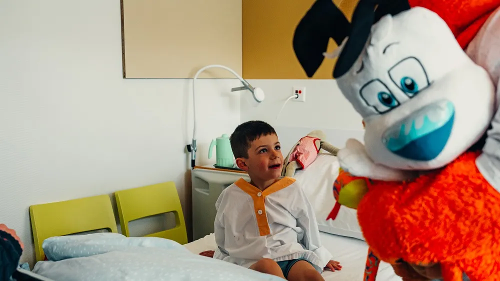 Visite des joueurs du GSHC