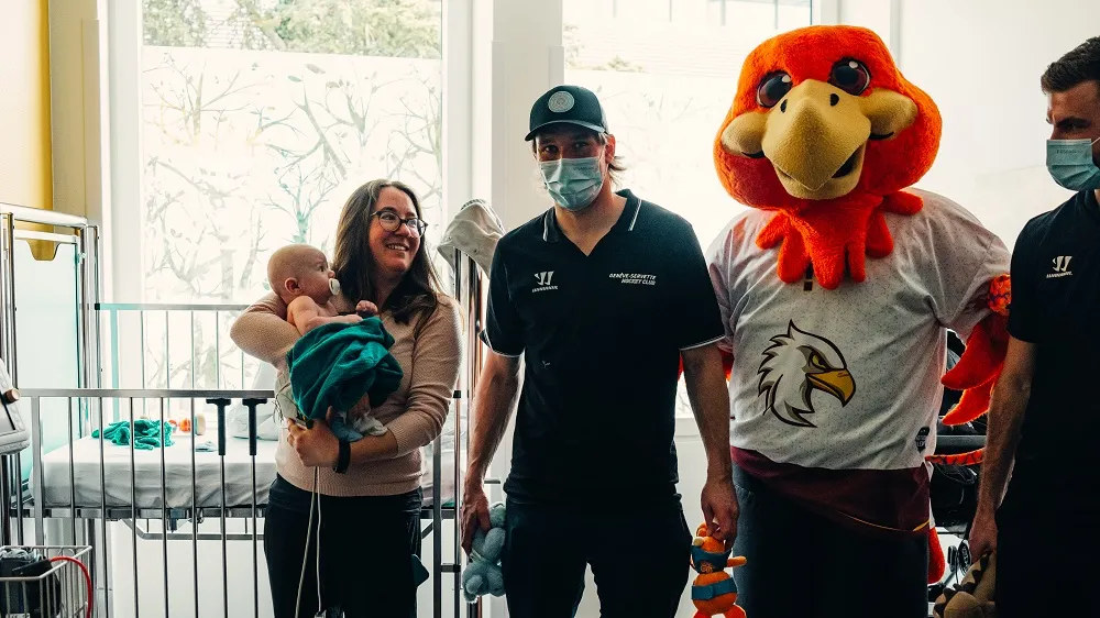 Visite des joueurs du GSHC